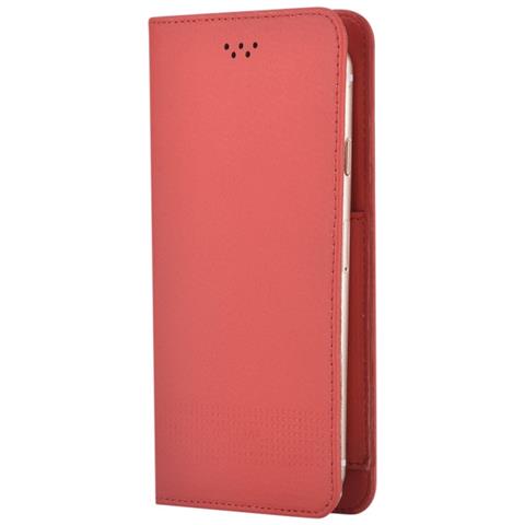 Custodia A Libro Universale Per Smartphone 5.5 Pollici Rossa - Foto 1